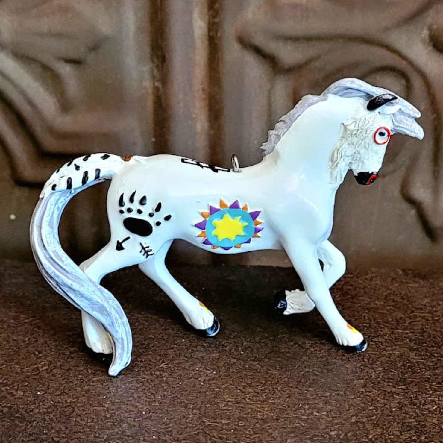 trail of painted ponies tatanka ska ornament by artist crystal snow side view