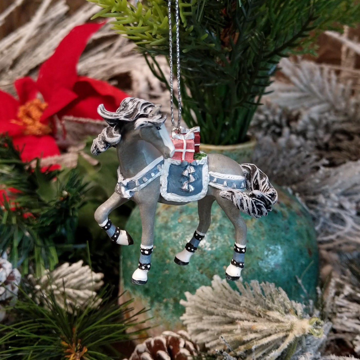Resin made into a Christmas themed pony.