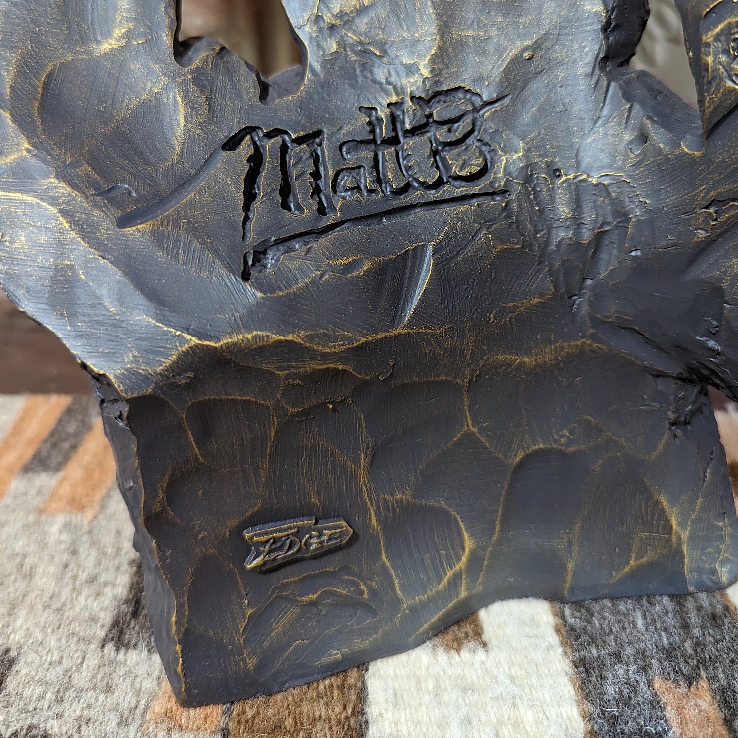 Close View of Edge Sculpture Matt Buckley Signature