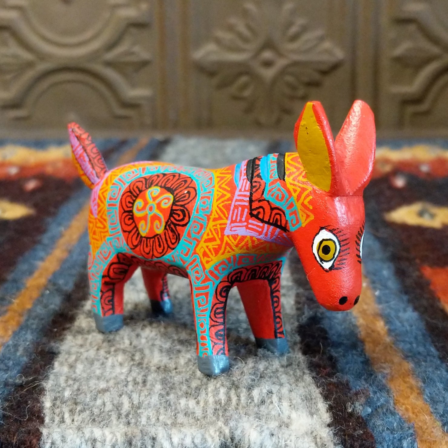 Oaxacan Donkey Wood Carving by Alberto Hernandez Melchor GF-OAX