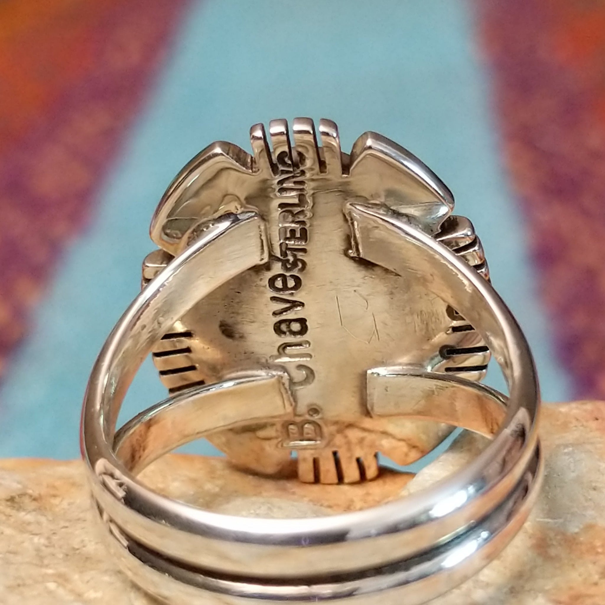Close up of the artist's stamped signature