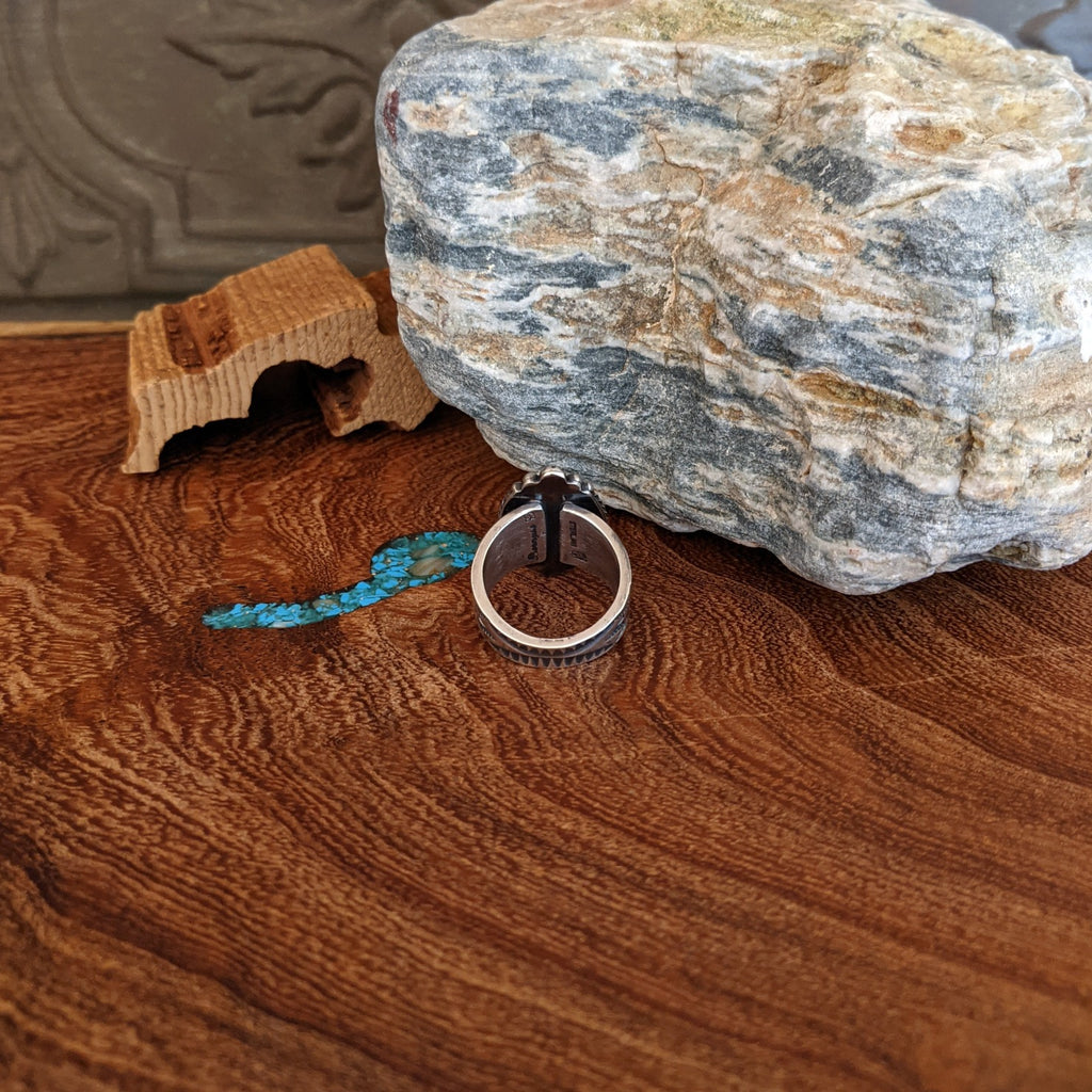 Navajo Made Ornate Variscite Ring GJ-RNG-0045