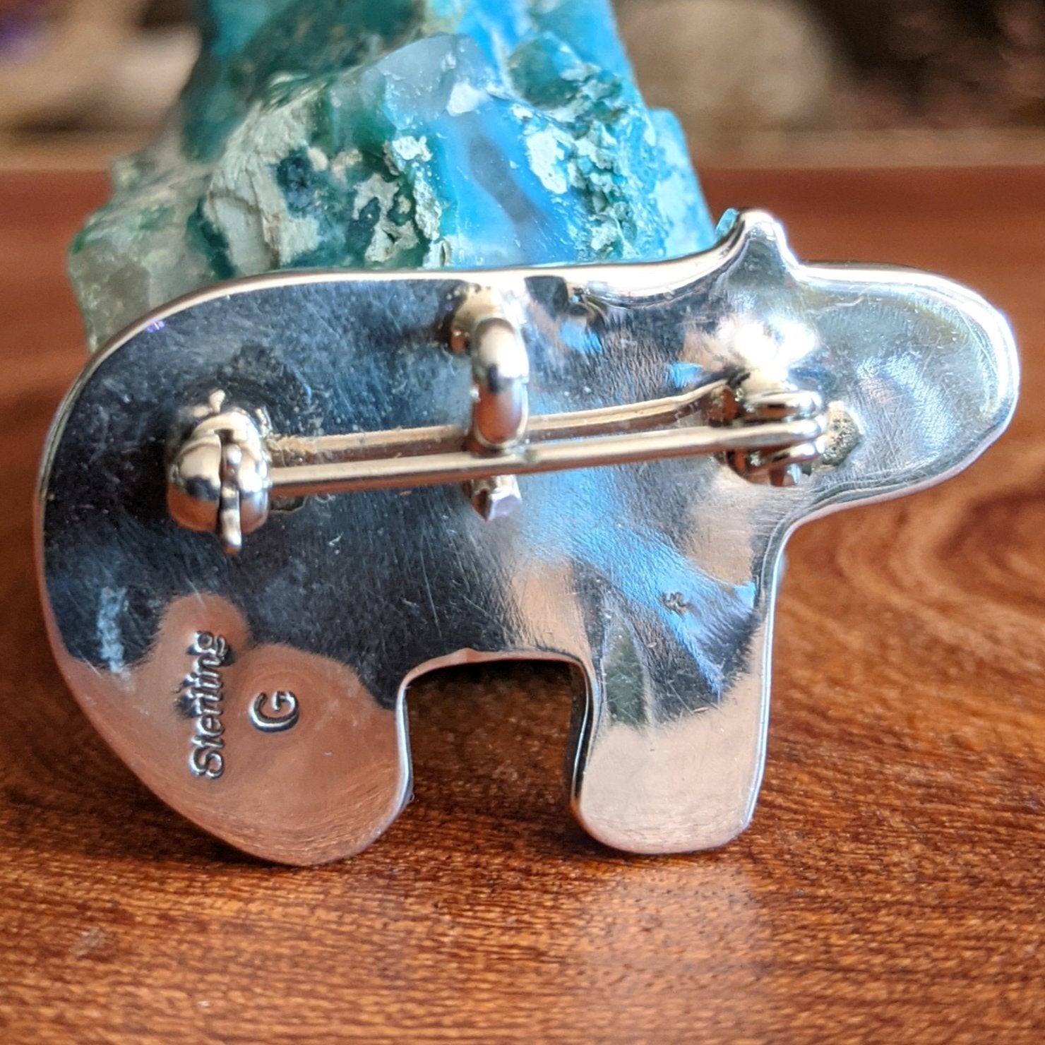 Navajo Made Bear Inlay Pendant & Pin GJ-PND-0054