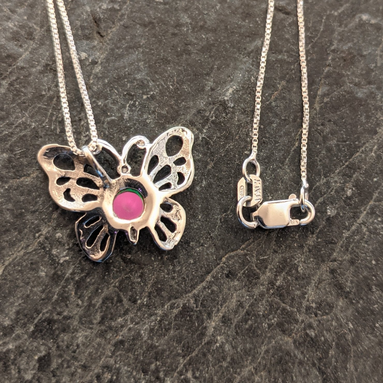 Butterfly Sterling Silver Necklace by Leightworks GJ-NKL-0028