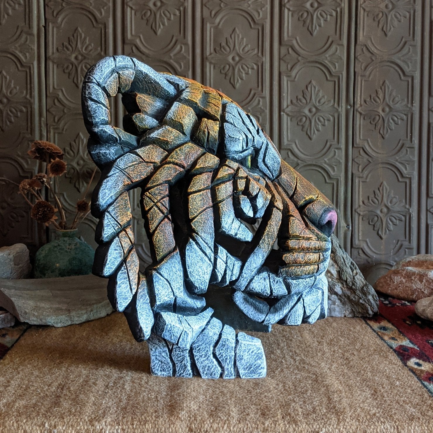 Tiger Head Edge Sculpture by Matt Buckley GF-6015255