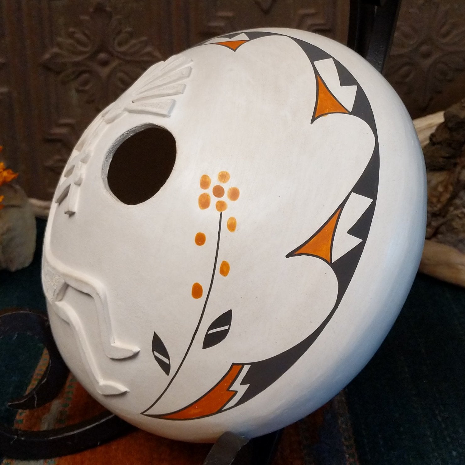 Acoma Kokopelli Seed Pot by J.H. Shutiva & Bennett H. SWT-POT-0046