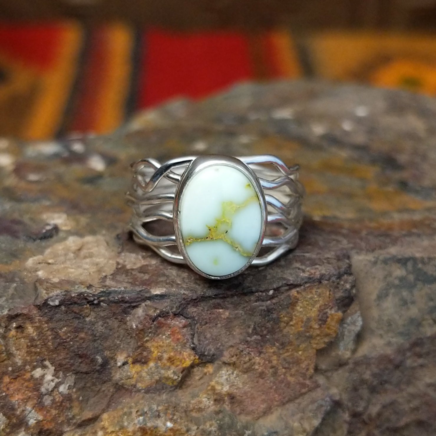 Palomino Variscite Ring by Angela Martin GJ-RNG-0086 Size 6.5