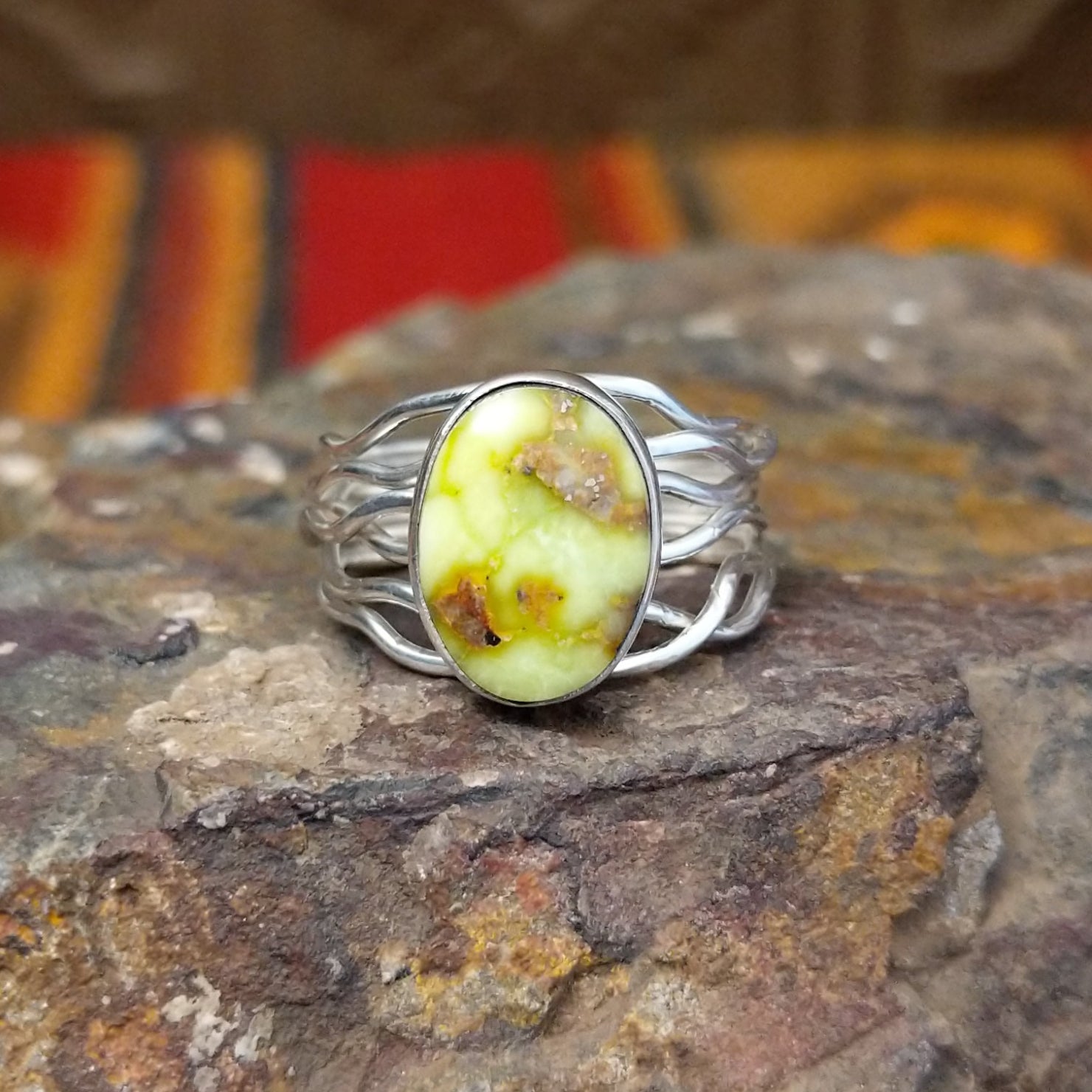 Palomino Variscite Ring by Angela Martin GJ-RNG-0087 Size 7.5