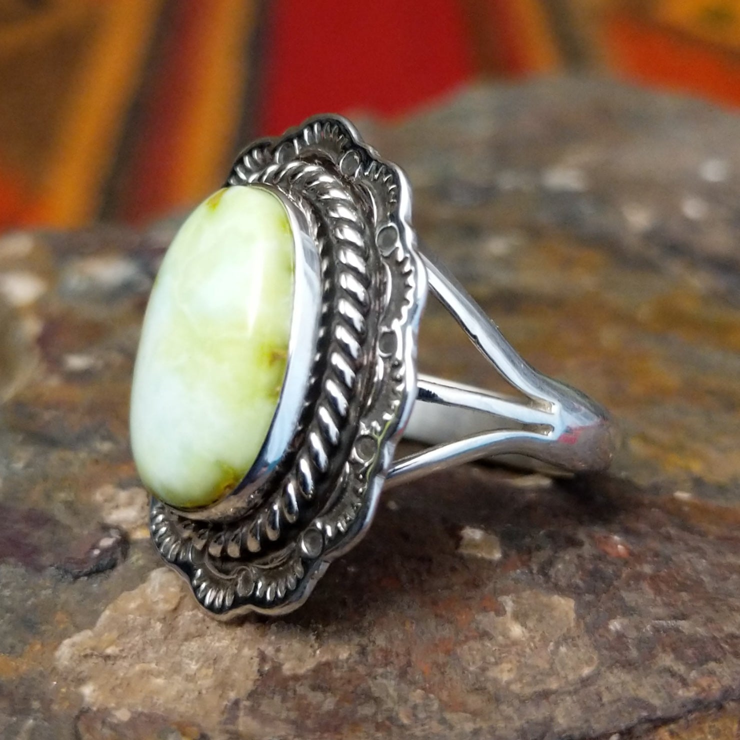 Palomino Variscite Ring by Maria Platero GJ-RNG-0088 Size 8.5
