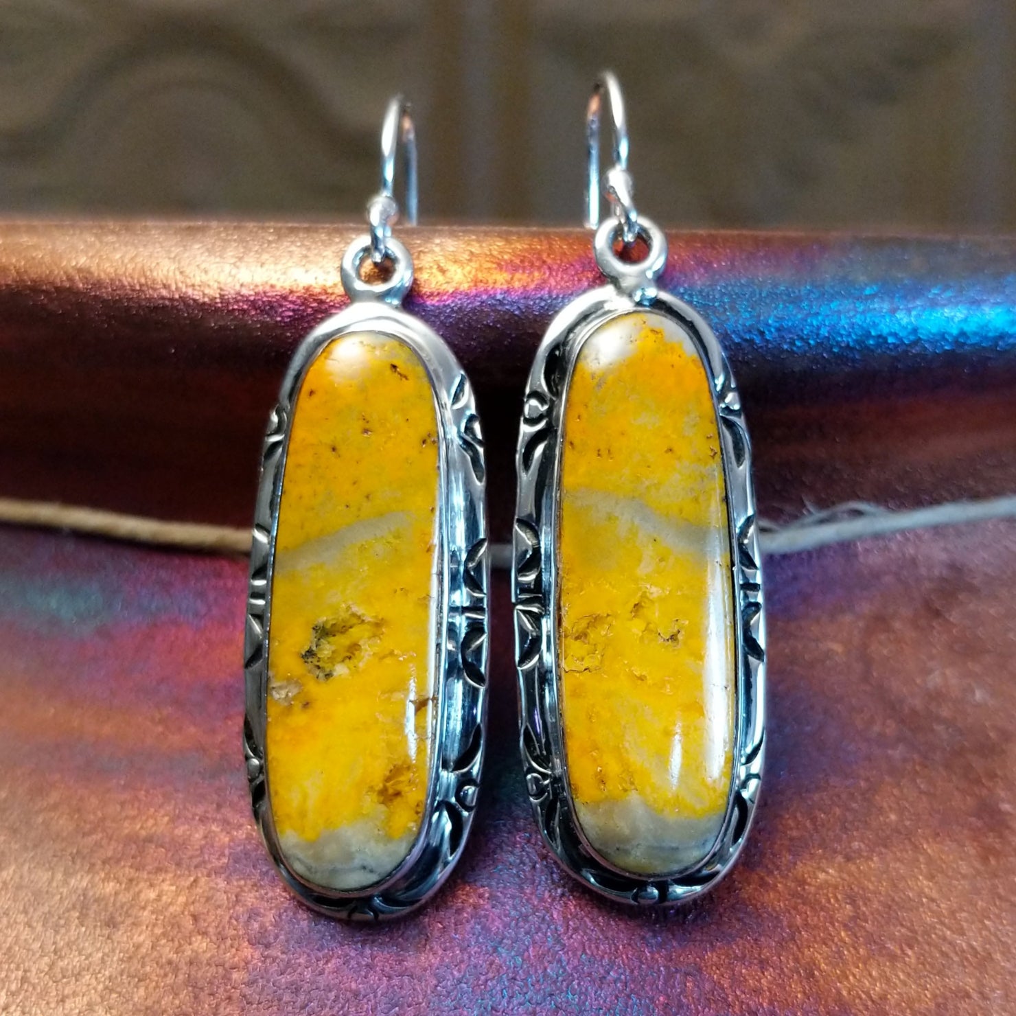Bumblebee Jasper Earrings by John King GJ-ERN-0079