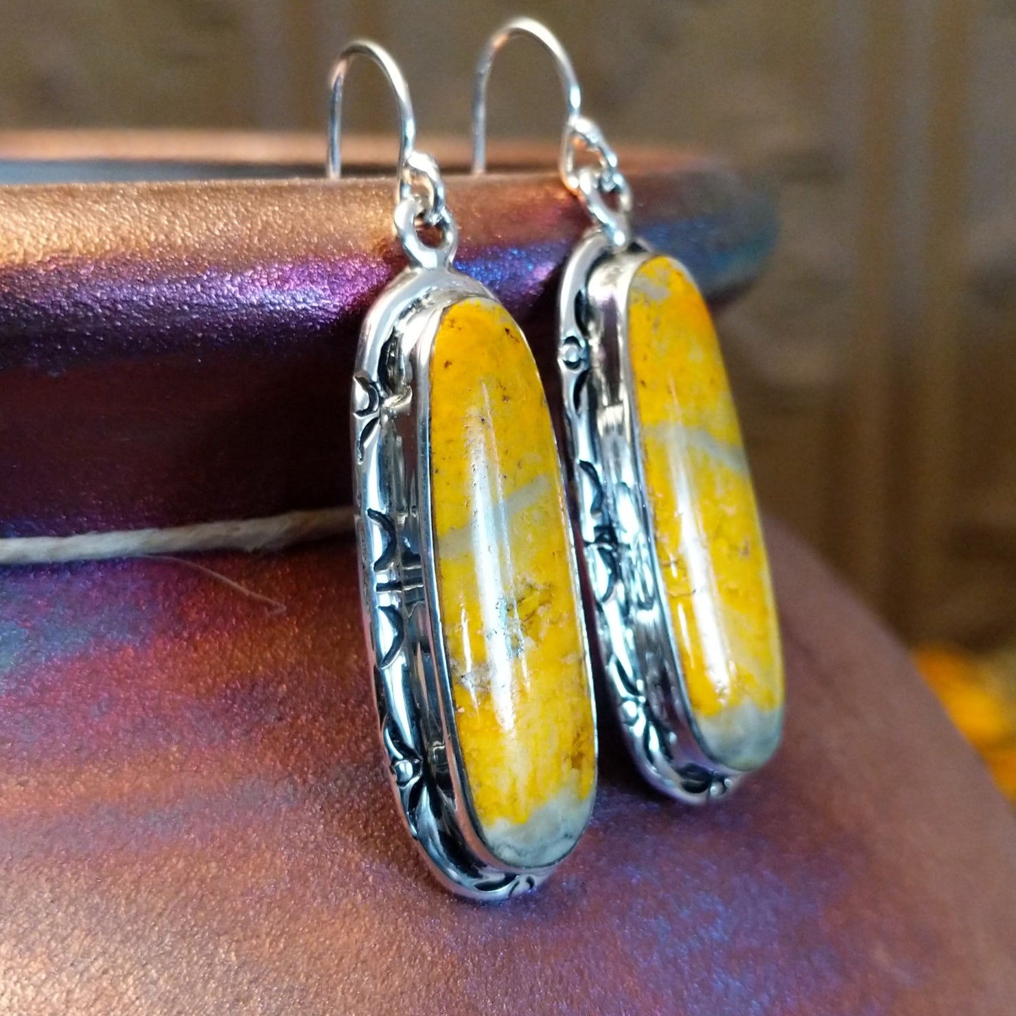 Bumblebee Jasper Earrings by John King GJ-ERN-0079