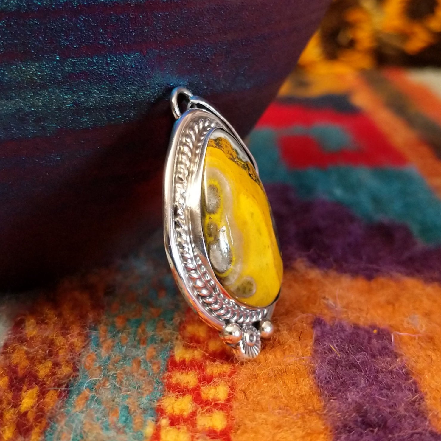 Bumblebee Jasper Pendant by Chester Charley GJ-PND-0089