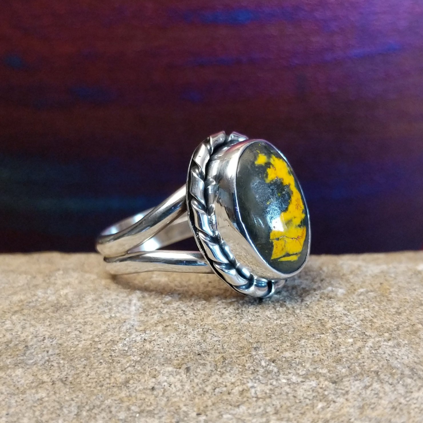 Bumblebee Jasper Ring by Terry Wood GJ-RNG-0098 Size 7