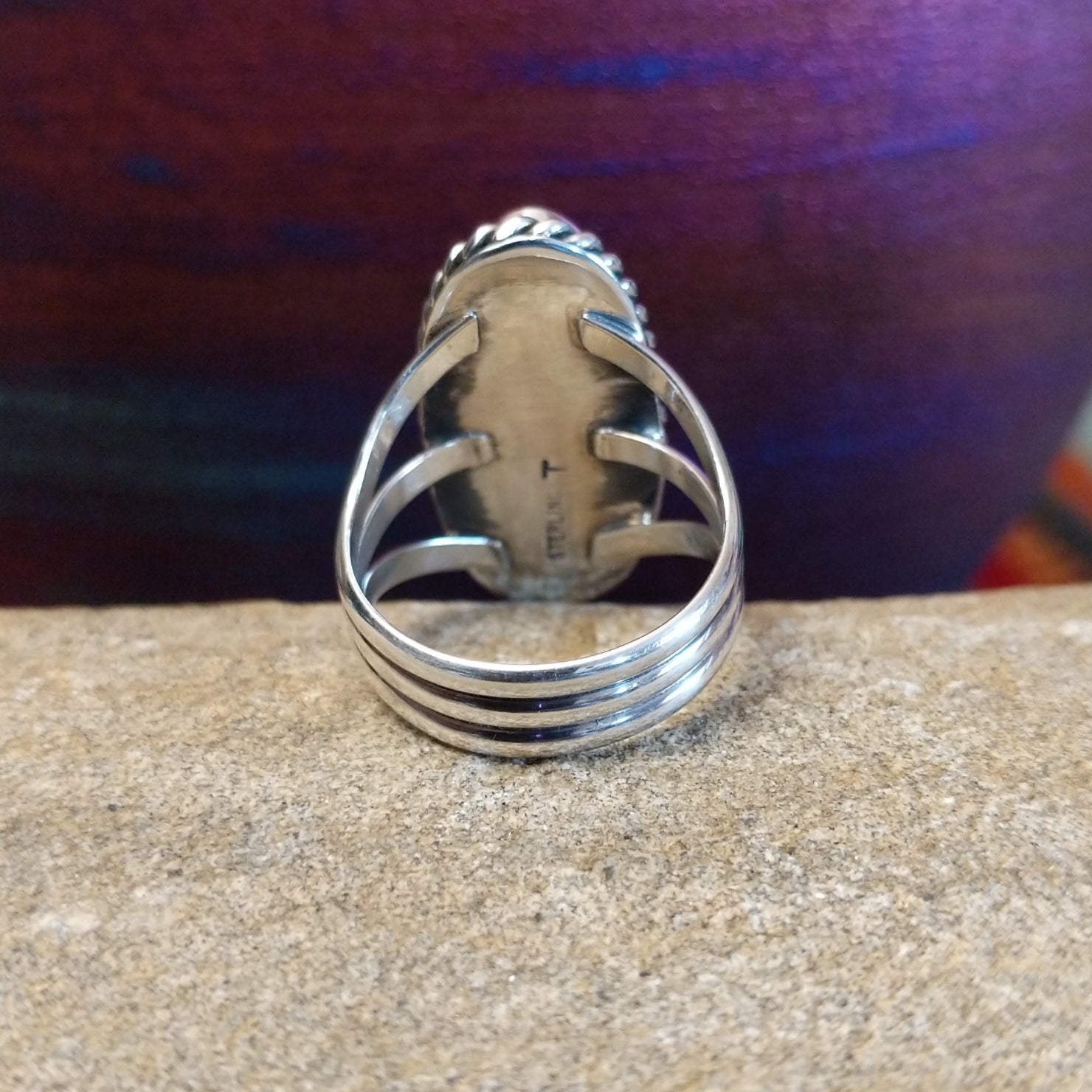 Bumblebee Jasper Oval Ring by Terry Wood GJ-RNG-0100 Size 7.5