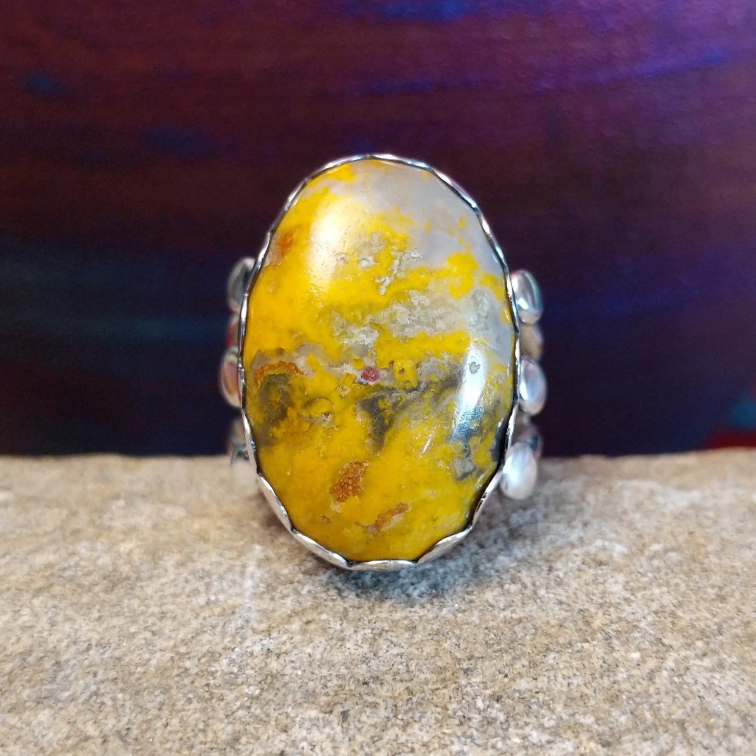 Bumblebee Jasper Ring by Paul Livingston GJ-RNG-0102 Size 8