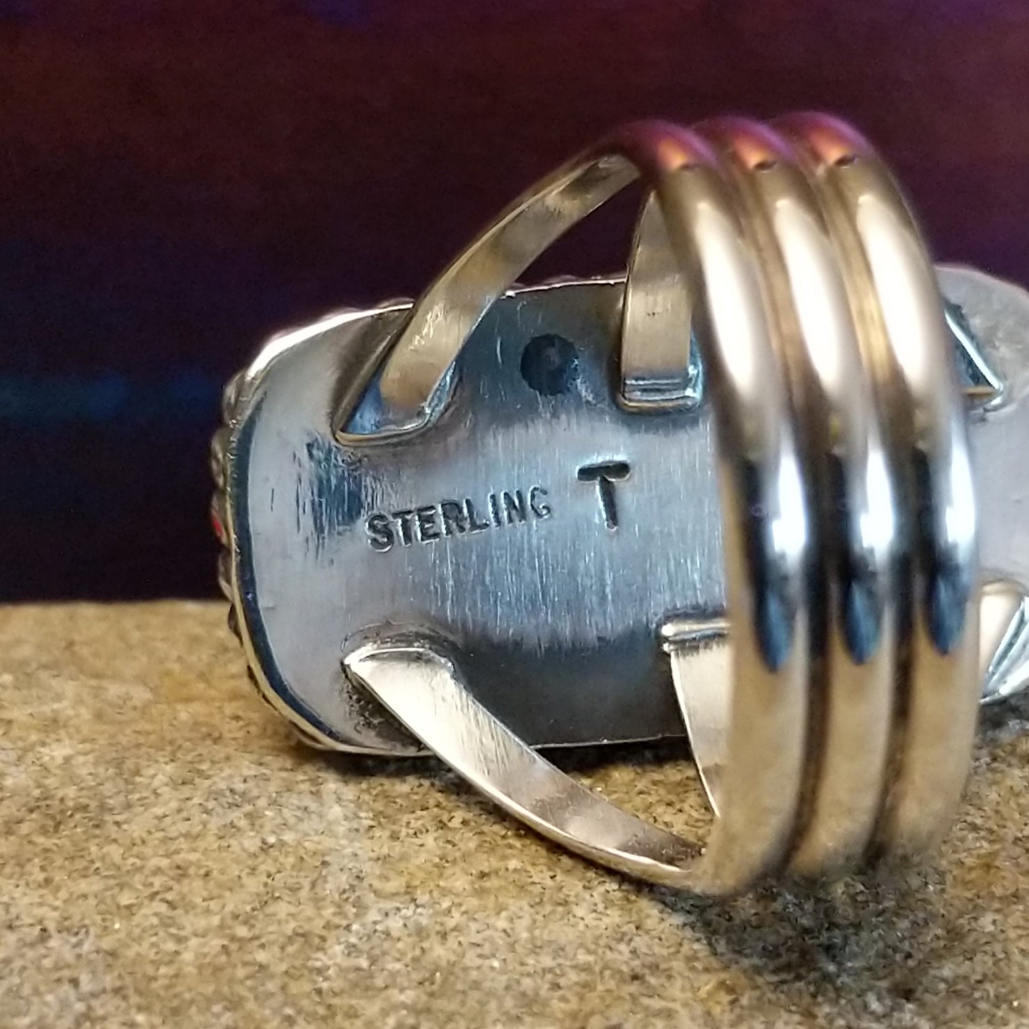 Bumblebee Jasper Rectangle Ring by Terry Wood GJ-RNG-0105 Size 8.25