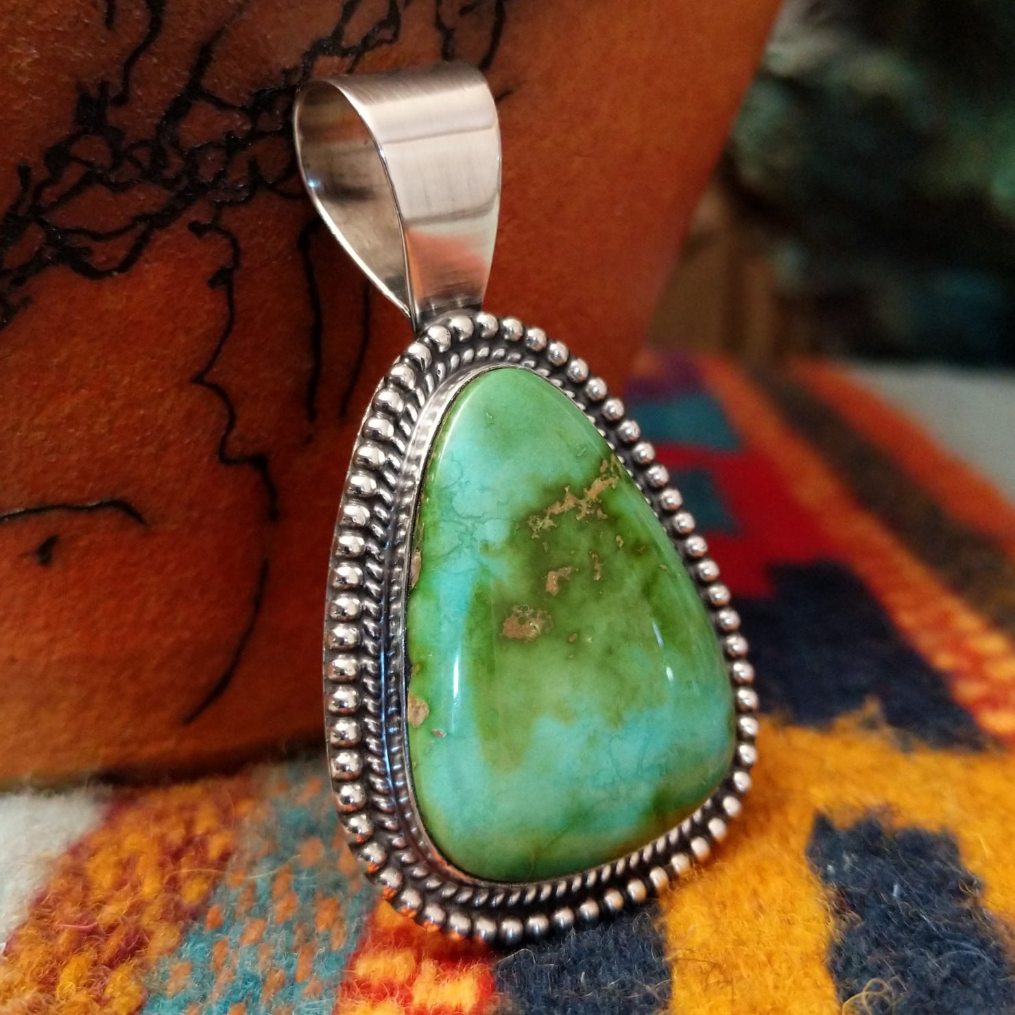 Sonoran Gold Turquoise Pendant by Lowell Draper SWSG-PND-0021
