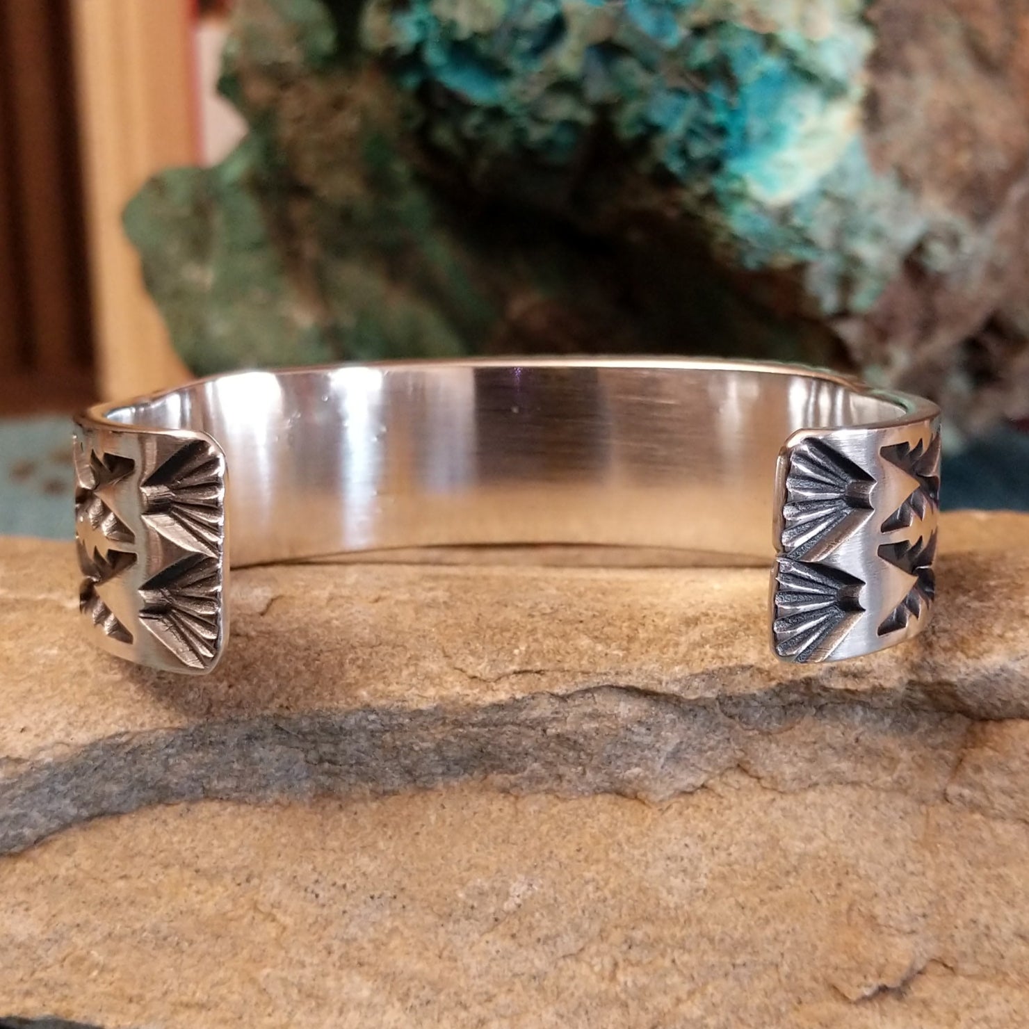 Silver Crescent Cuff by Jerrold Tahe GJ-BRC-0005