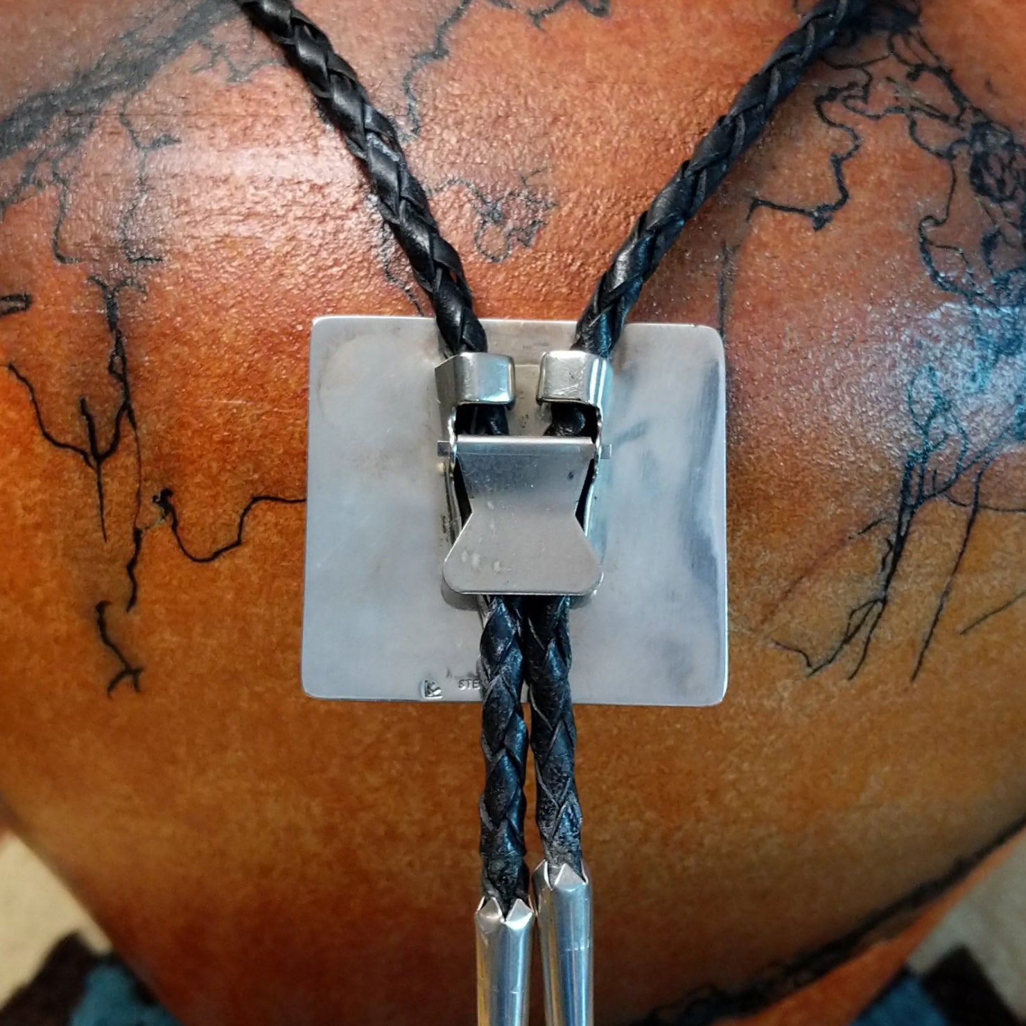 Hopi Man in the Maze Bolo Tie by Shannon Lamson SWSG-BOL-0011
