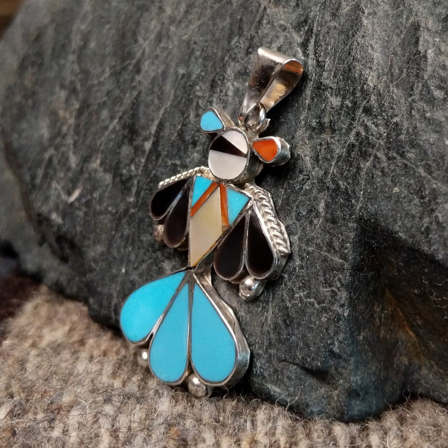 Zuni Thunderbird Inlay Pendant SWSG-PND-0003