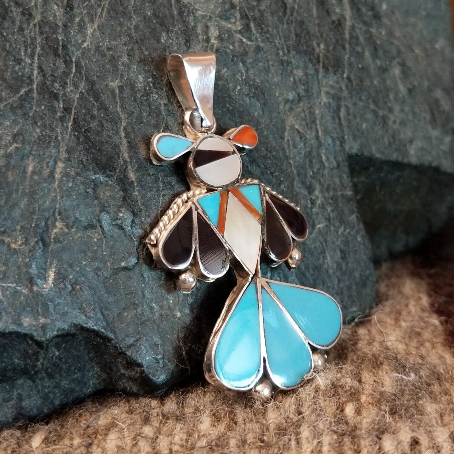Zuni Thunderbird Inlay Pendant SWSG-PND-0003