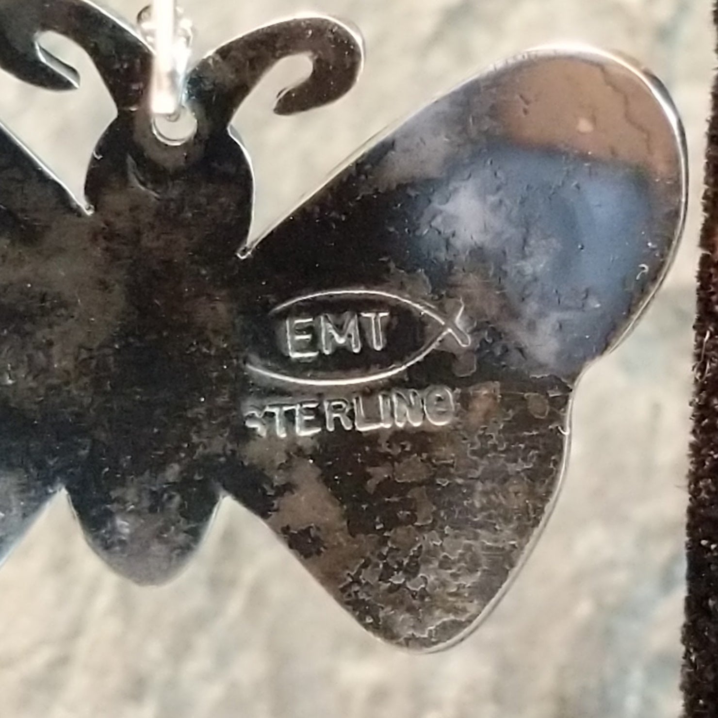 Silver Butterfly Earrings by Everett & Mary Teller GJ-ERN-0043