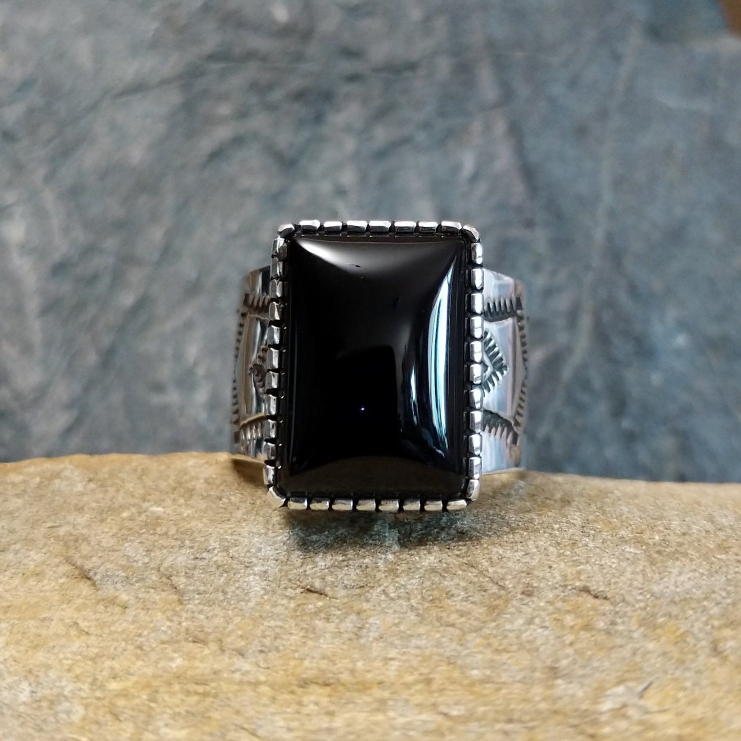 Black Onyx Ring by Murphy Platero SWSG-RNG-0065 Size 11