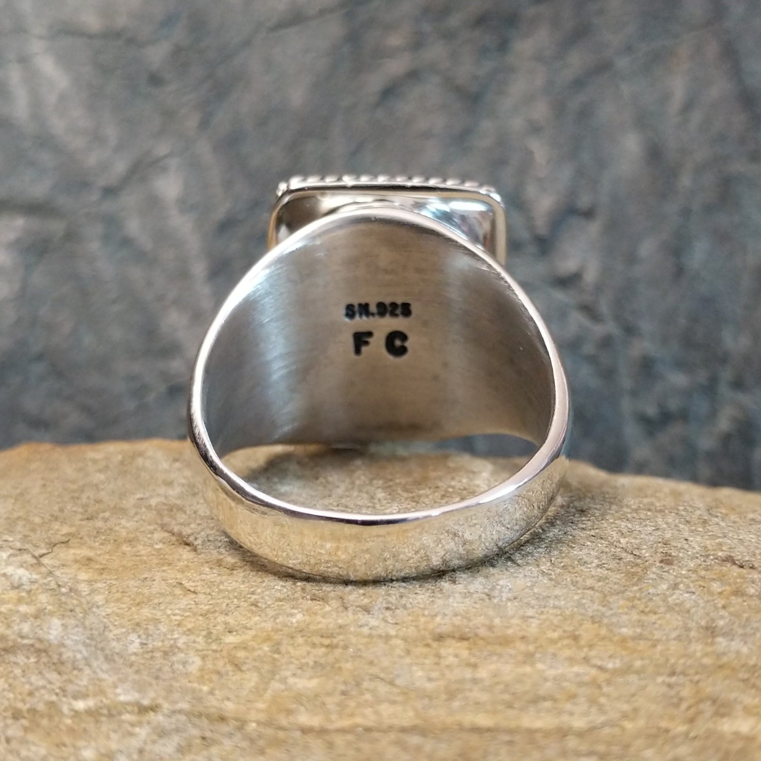 Black Onyx Ring by Frederick Chavez GJ-RNG-0111 Size 12.5