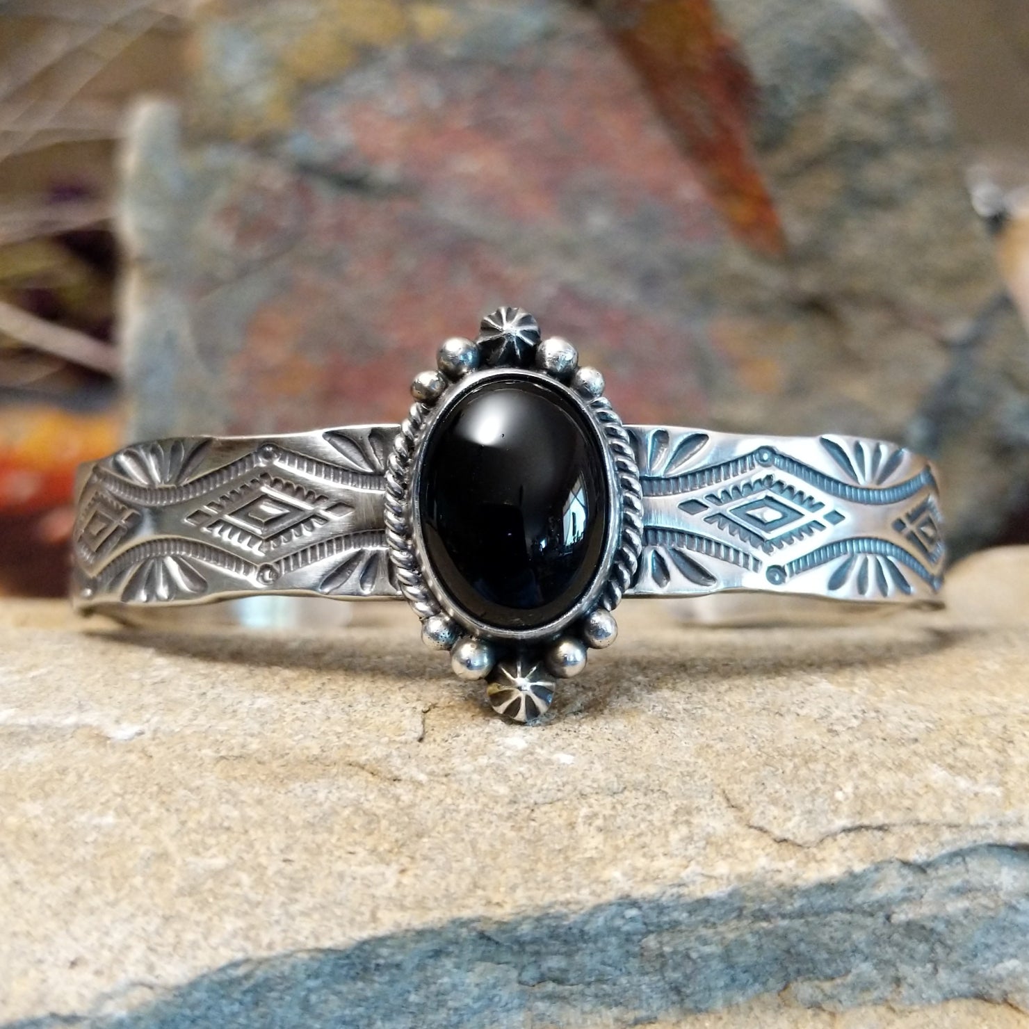 Black Onyx Cuff by Michael Thompson SWSG-BRC-0049