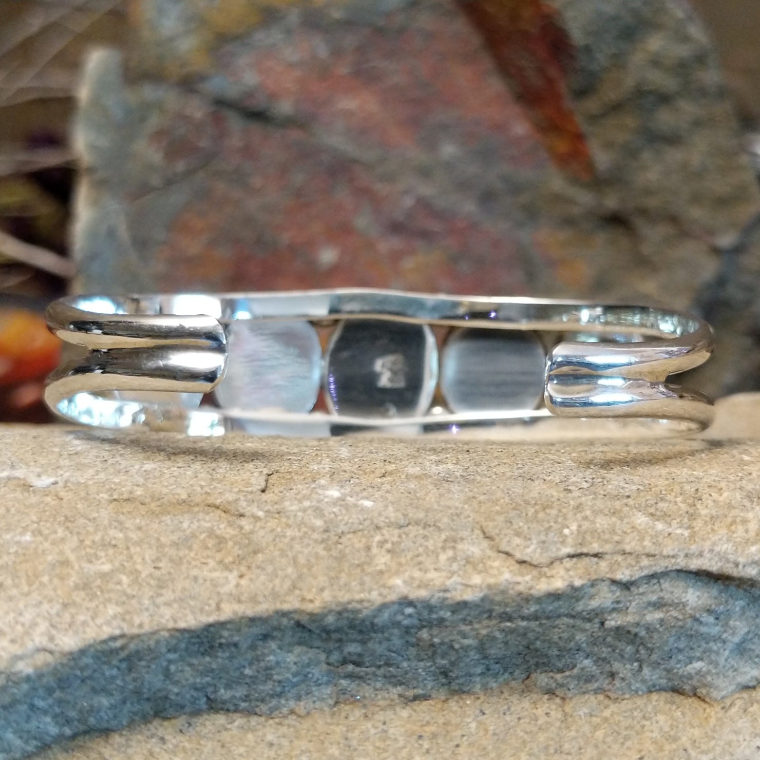 Navajo Made Black Onyx Quintet Cuff SWSG-BRC-0050