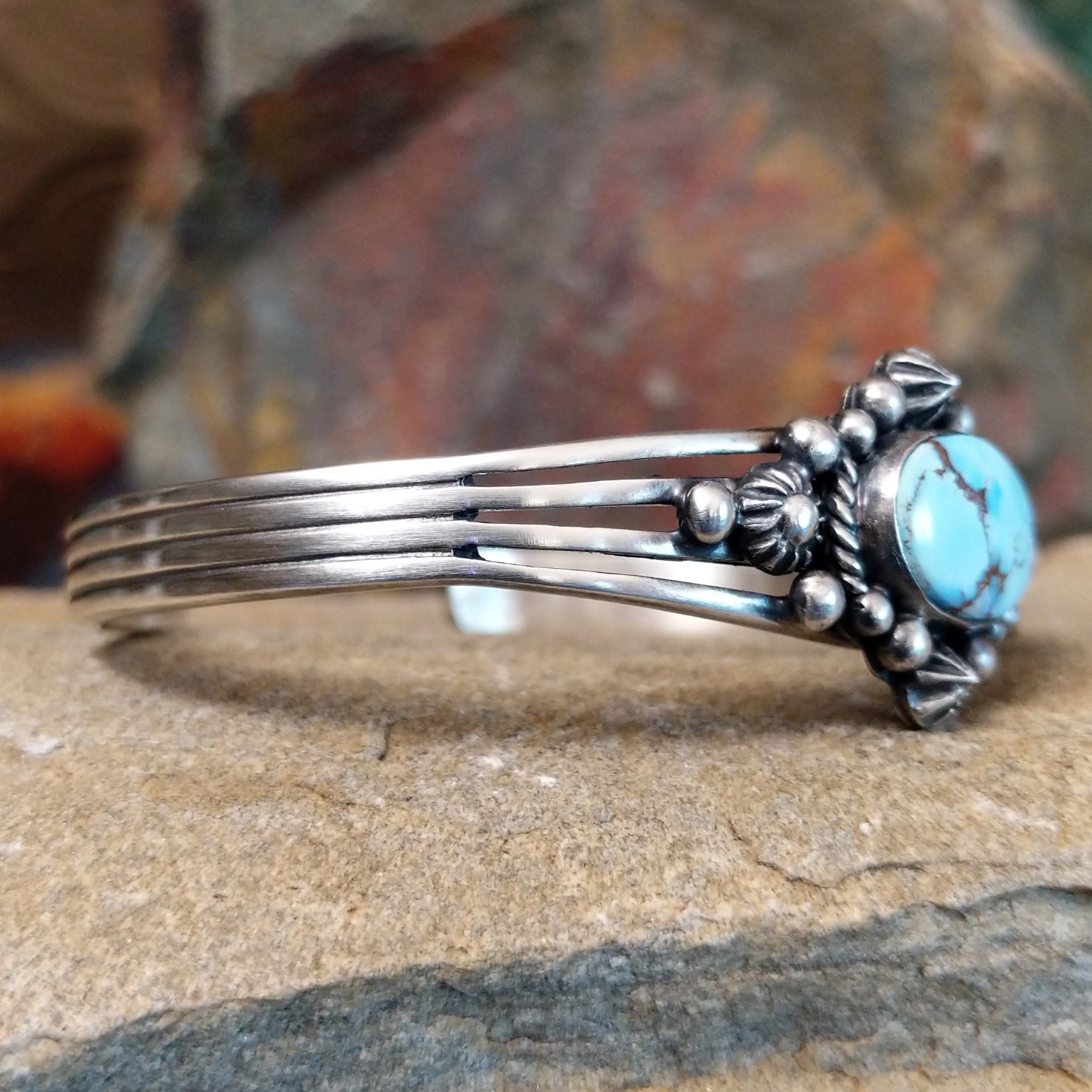 Golden Hills Turquoise Cuff by Raymond Coriz GJ-BRC-0111