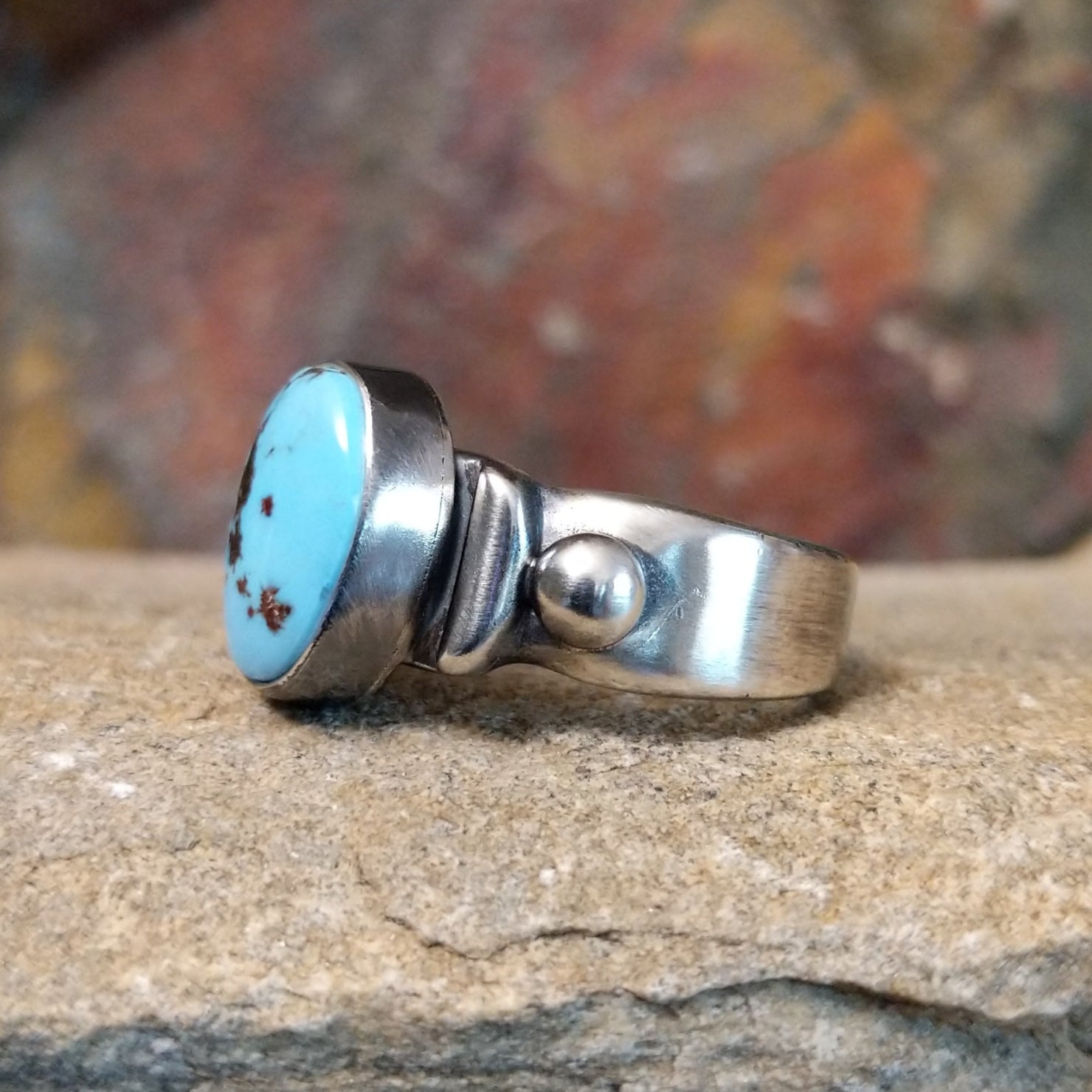 Golden Hills Turquoise Ring by Elgin Tom GJ-RNG-0116 Size 7