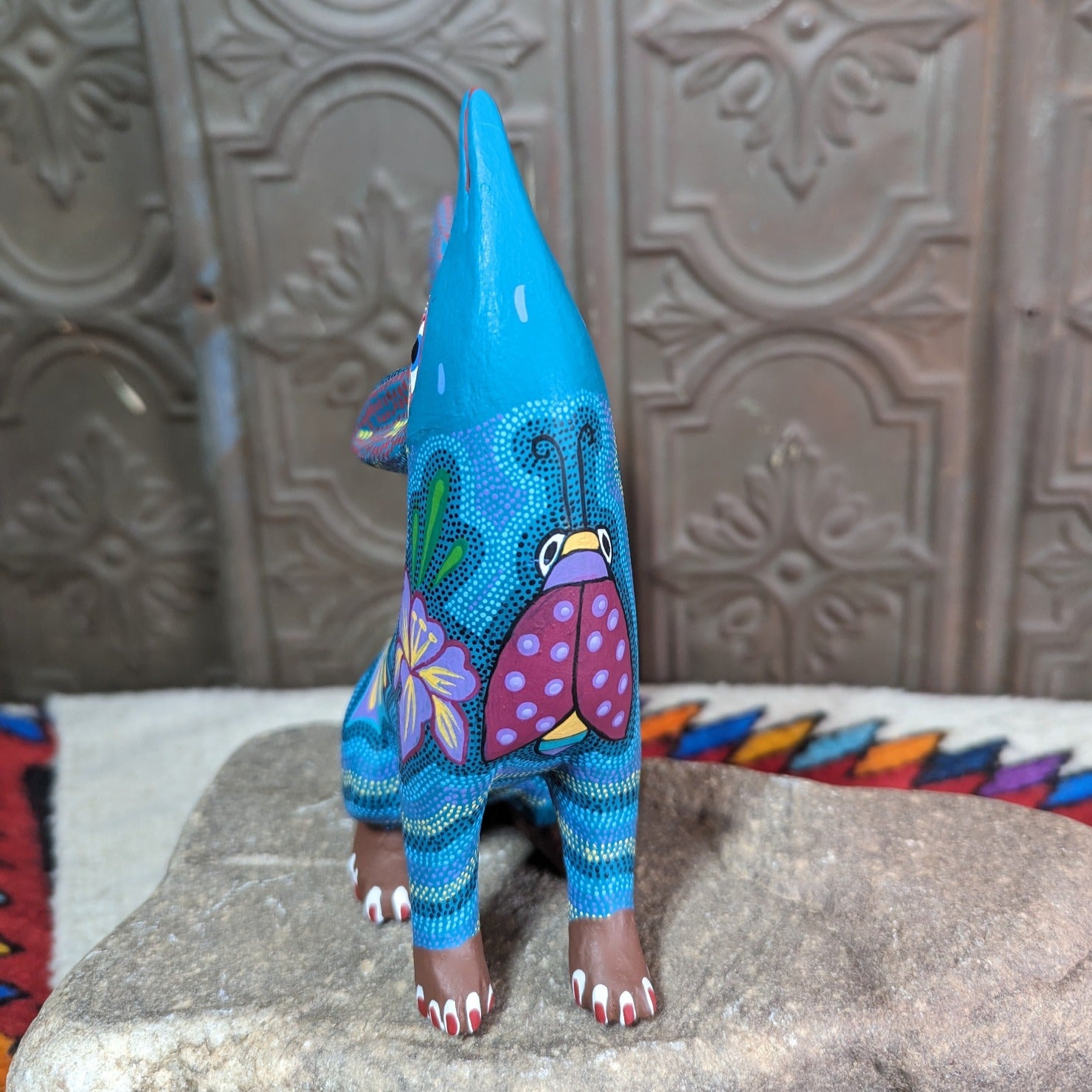 Oaxacan Coyote Wood Carving GF-0104