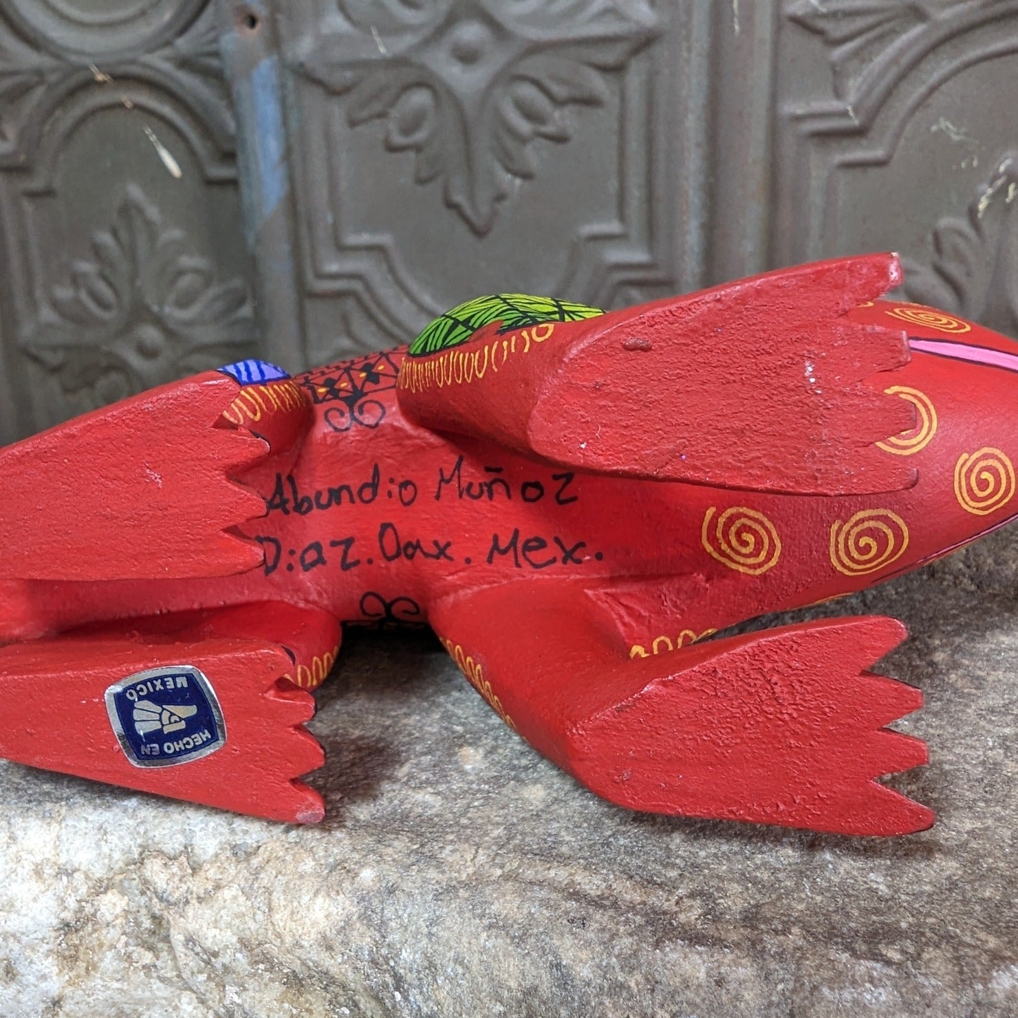 Oaxacan Chameleon Wood Carving GF-0061