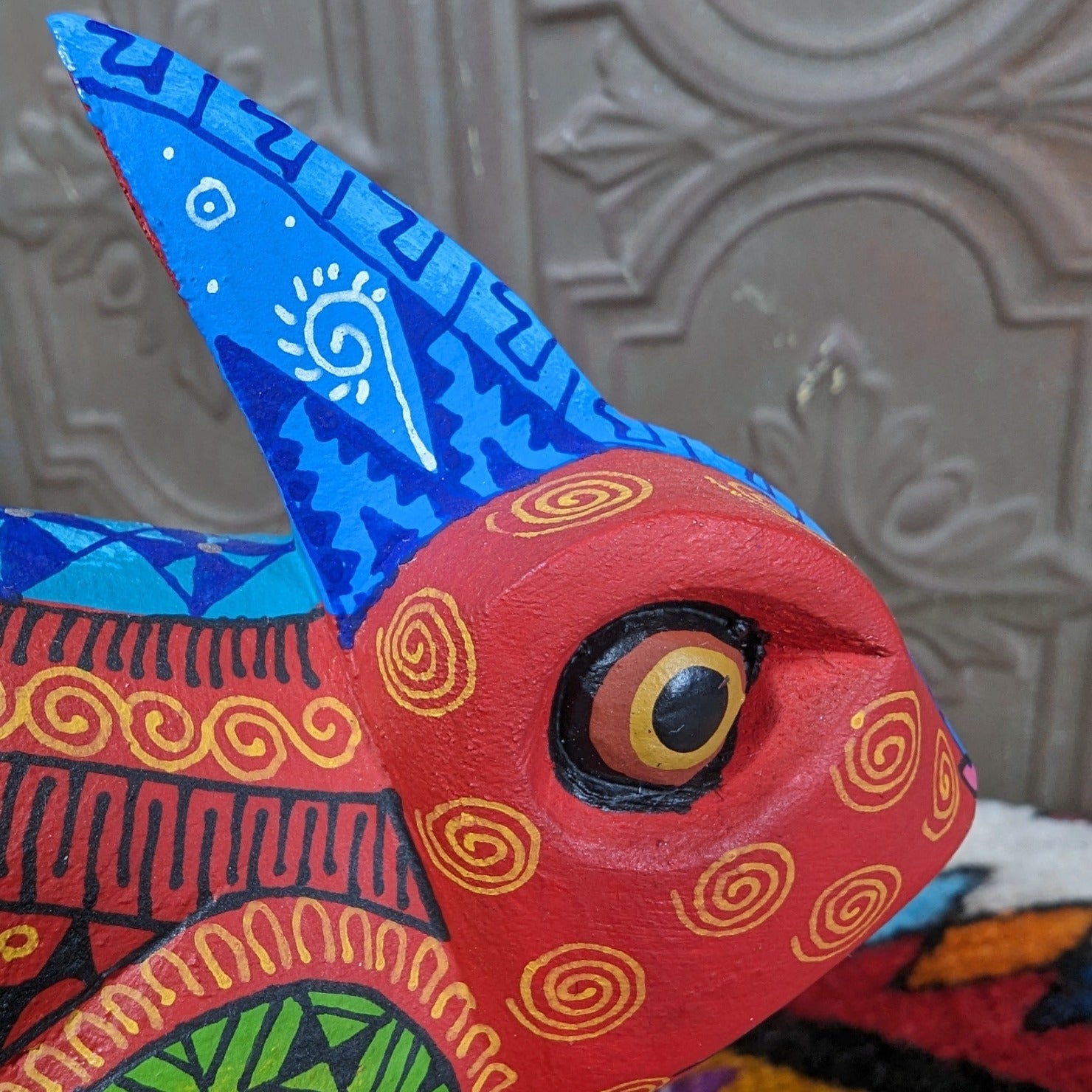 Oaxacan Chameleon Wood Carving GF-0061