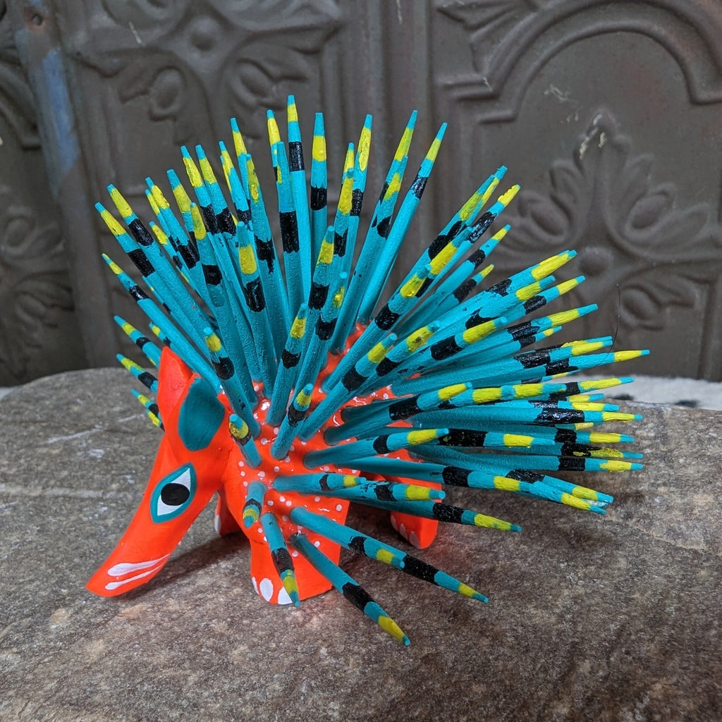 Oaxacan Porcupine Wood Carving MZ-1001