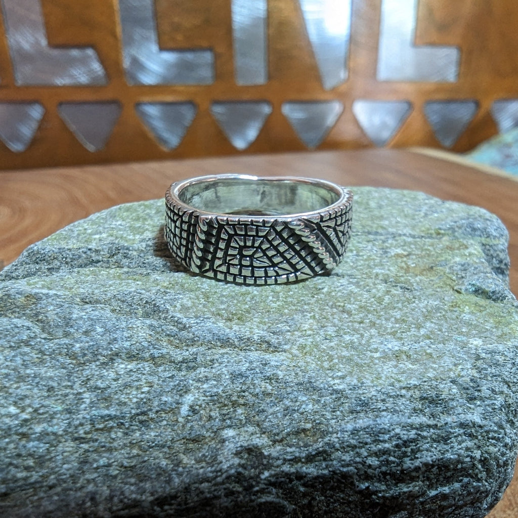 Narrow Sterling Silver Band Ring by Elgin Tom GJ-RNG-0040