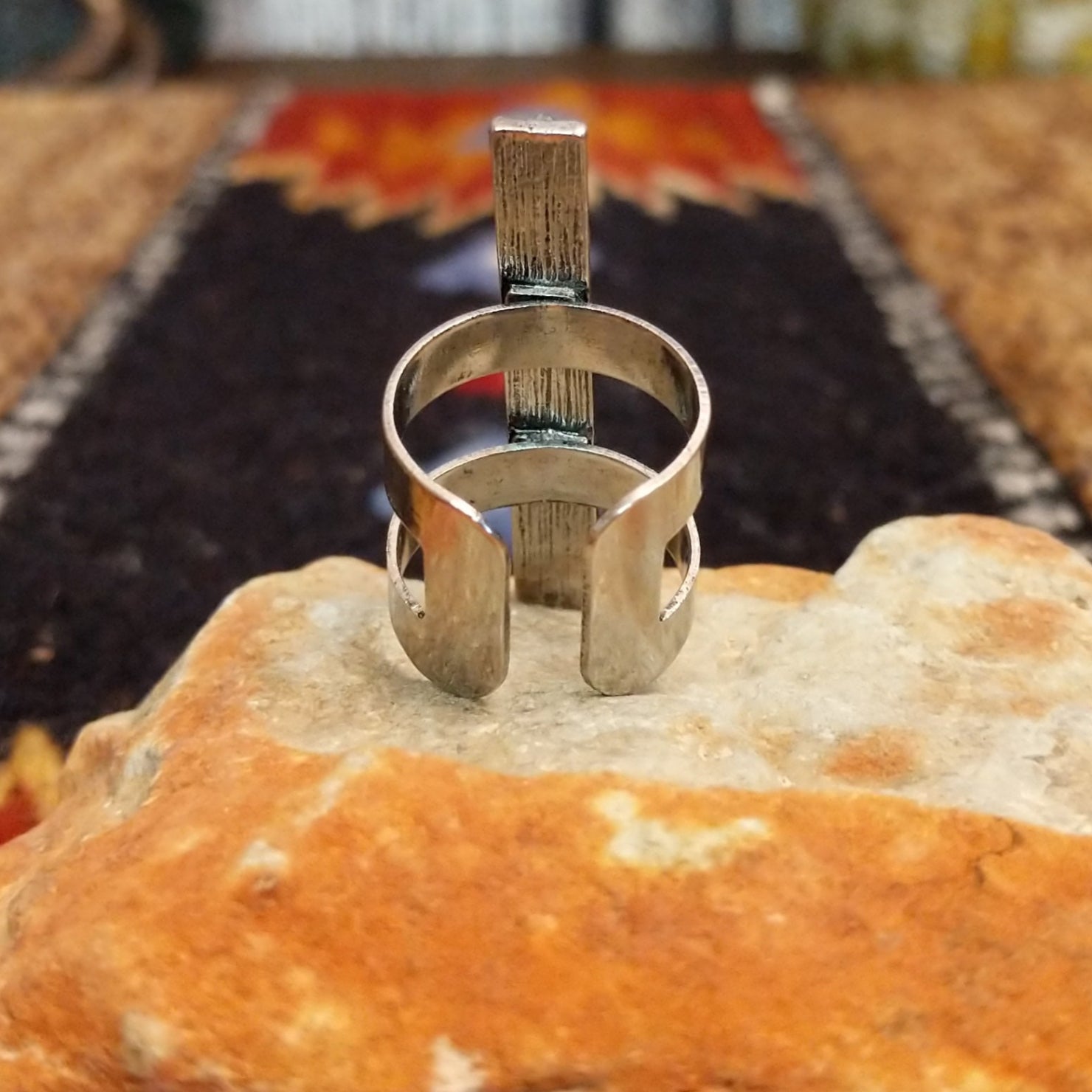 Back View features a semi adjustable band.