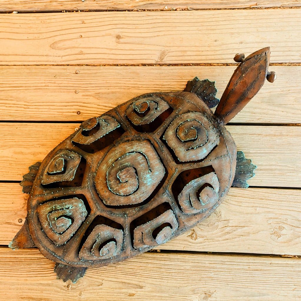 Box Turtle Metal Sculpture by Artisan's Gallery GF-0132