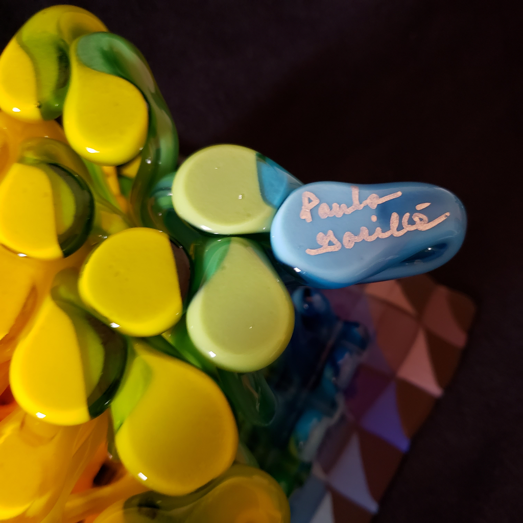 Beautiful Rainbow Glass Decor by Artist Paula Marilla Made in the USA Signature