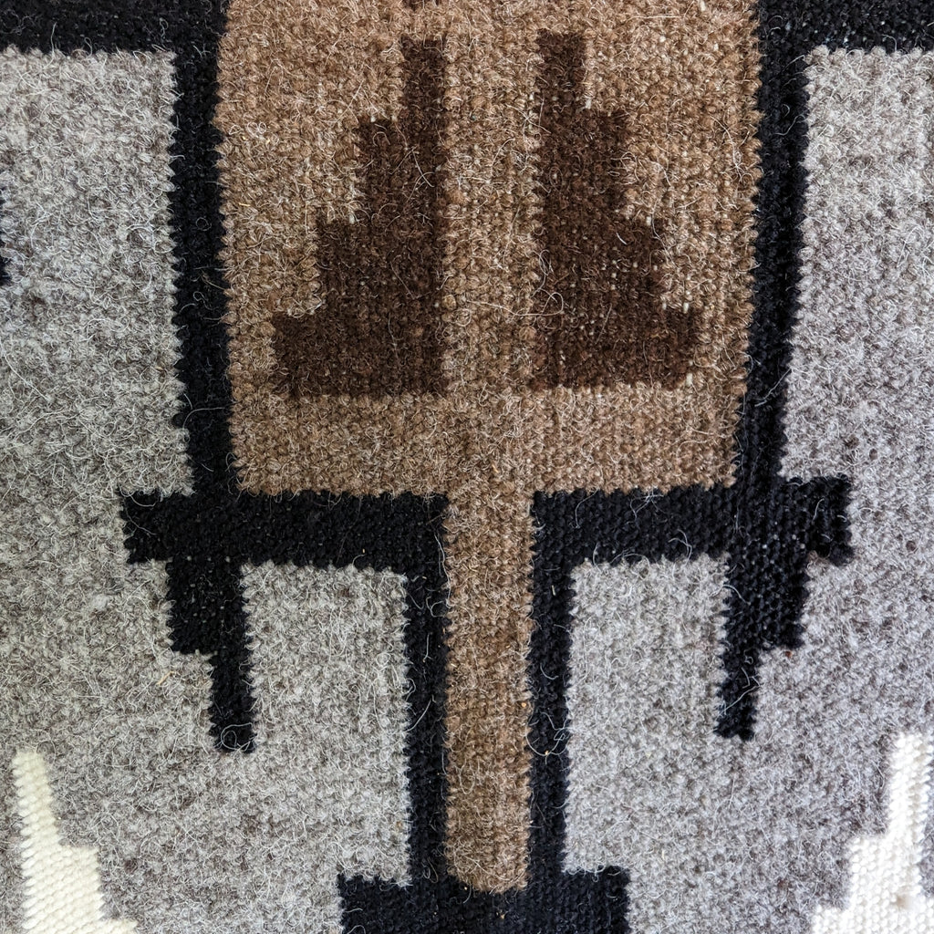 two grey hills navajo rug by helen yazzie bottom of pattern detail