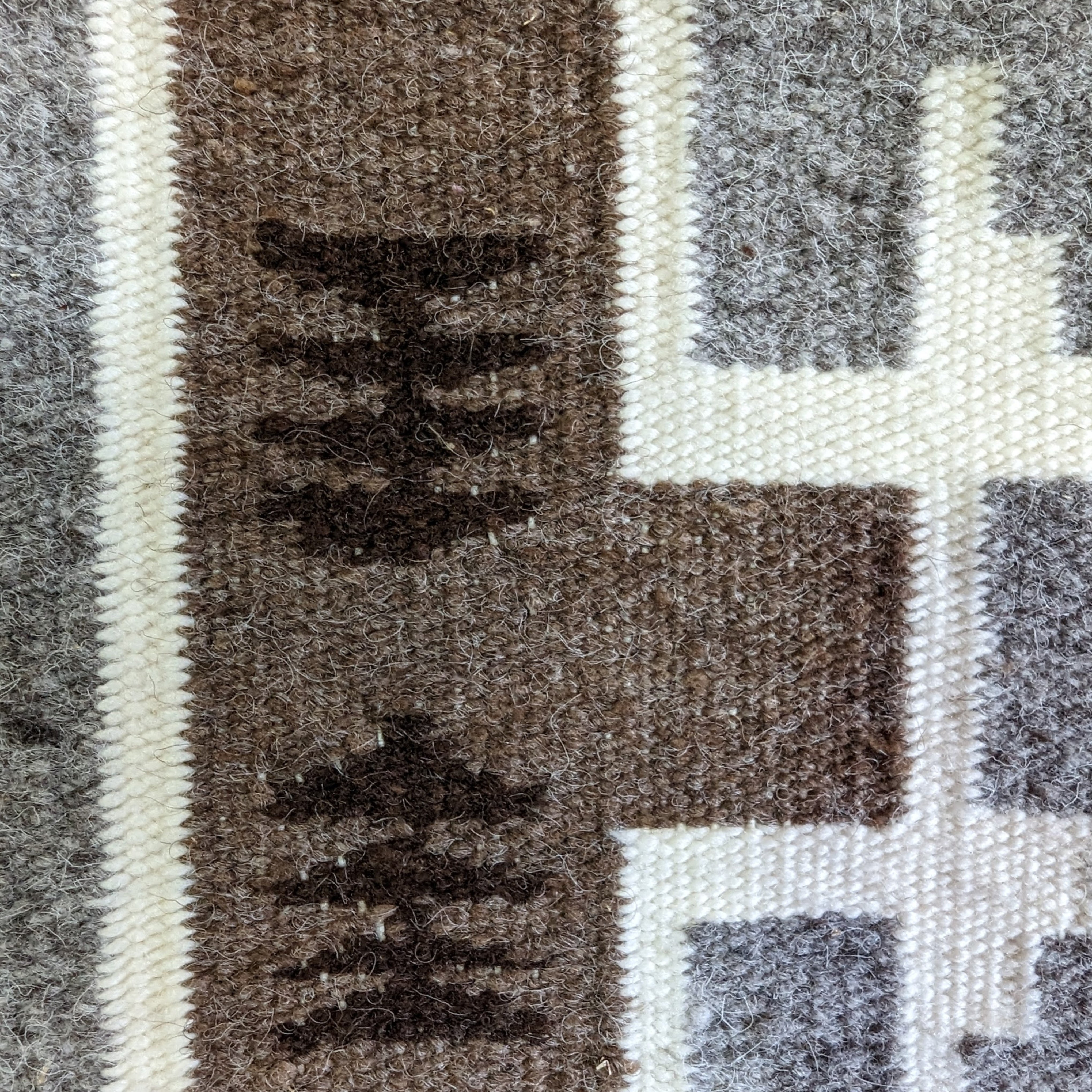 two grey hills navajo rug by helen yazzie border detail
