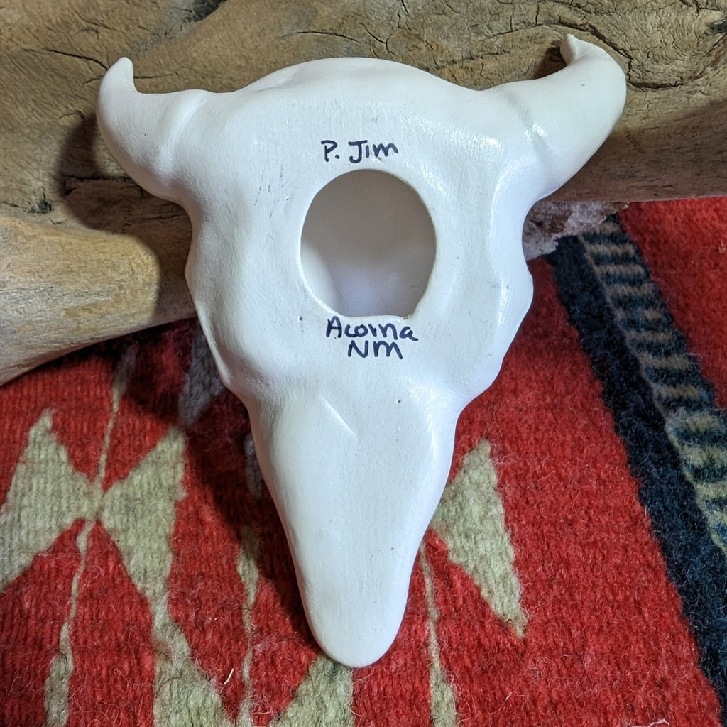 Mini Acoma Steer Skull Back View