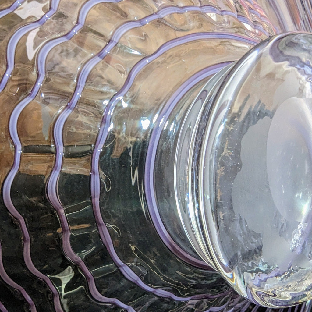 Purple Decorative Bowl Detail View