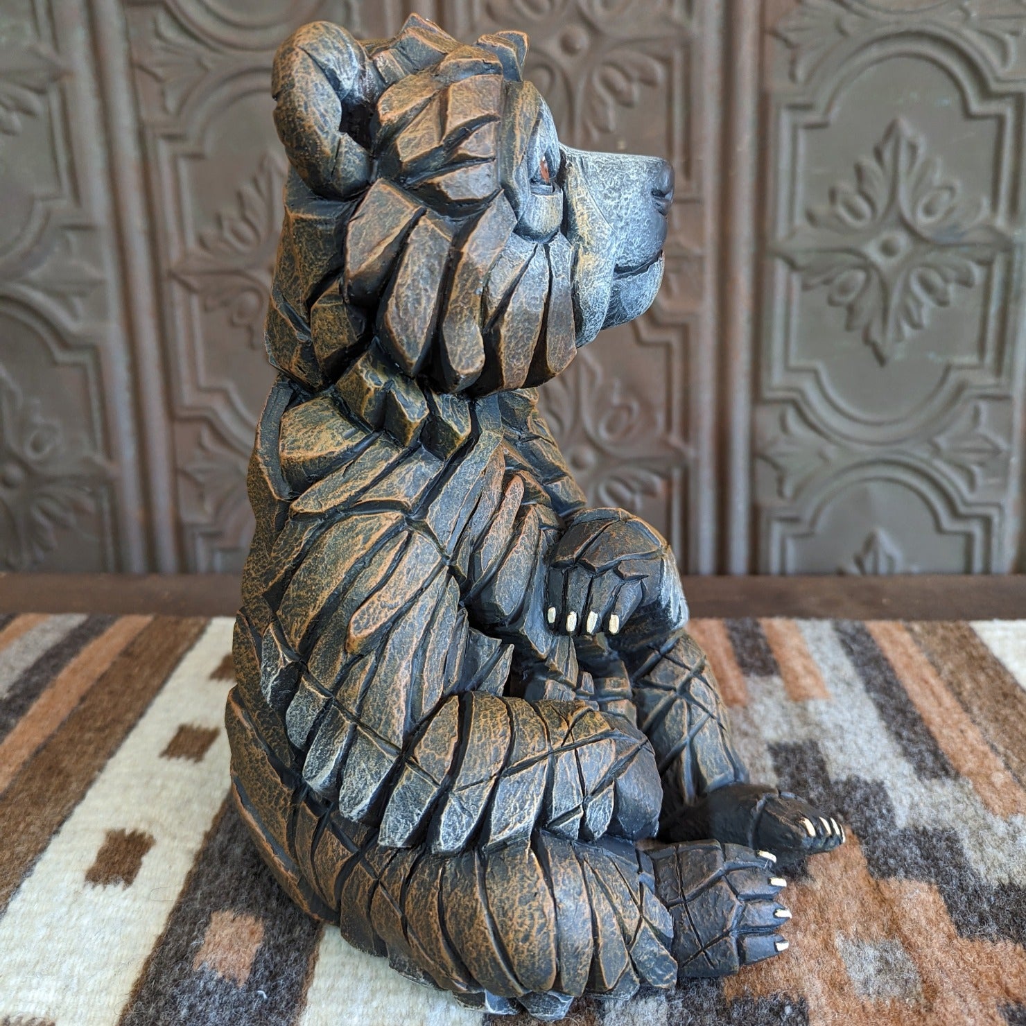 "Bear Cub" an Edge Sculpture by Matt Buckley Side View