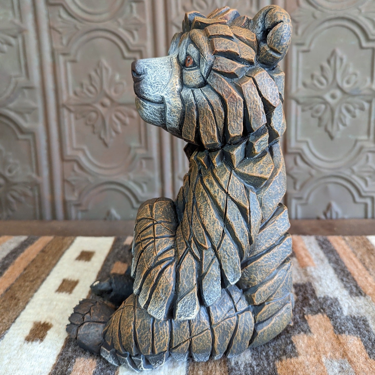 "Bear Cub" an Edge Sculpture by Matt Buckley Side View