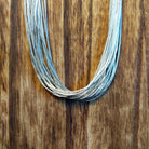 20 strands of sterling silver used to create the necklace.
