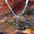 Five strands of sterling silver beaded together to create the bracelet.