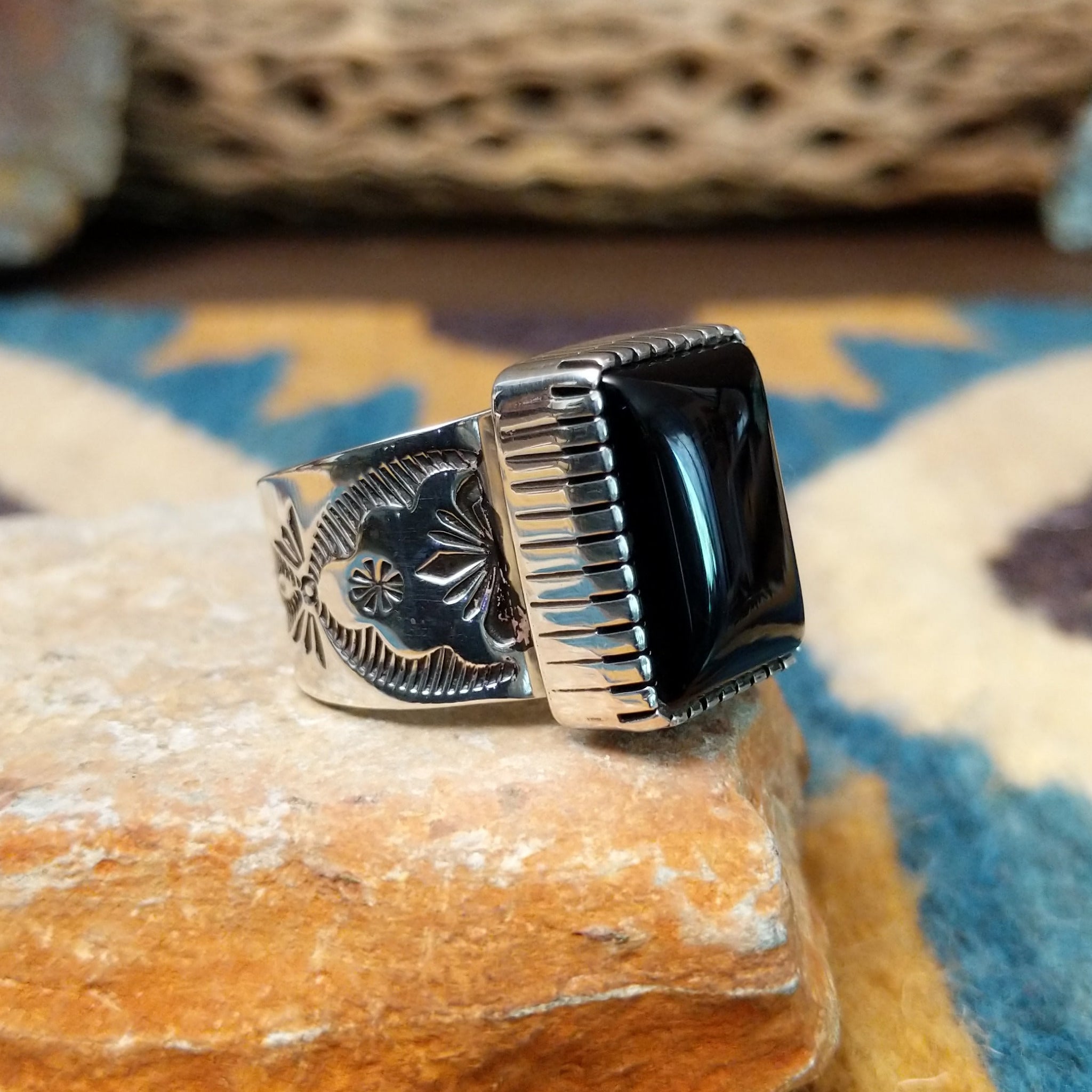 Black Onyx Ring by Murphy Platero GJ-RNG-0562 Size 10 – Arlene's