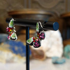 Sterling silver butterfly earrings with Austrian crystal.